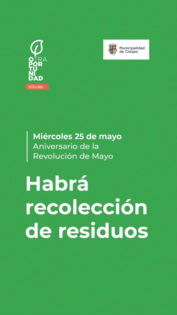 recolección de residuos en crespo