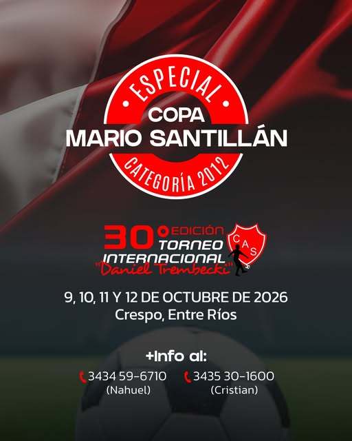 TORNEO ESPECIAL «COPA MARIO SANTILLÁN» PARA CATEGORÍA 2012